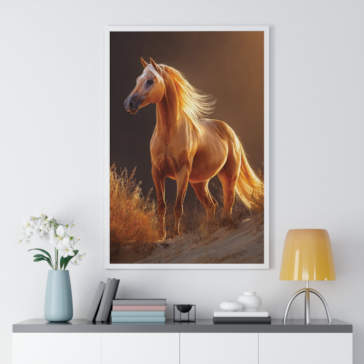 Elegant Horse Art Print, Stunning Wall Decor, Horse Lover Gift, Nature Photography, Home Aesthetic, Framed Poster