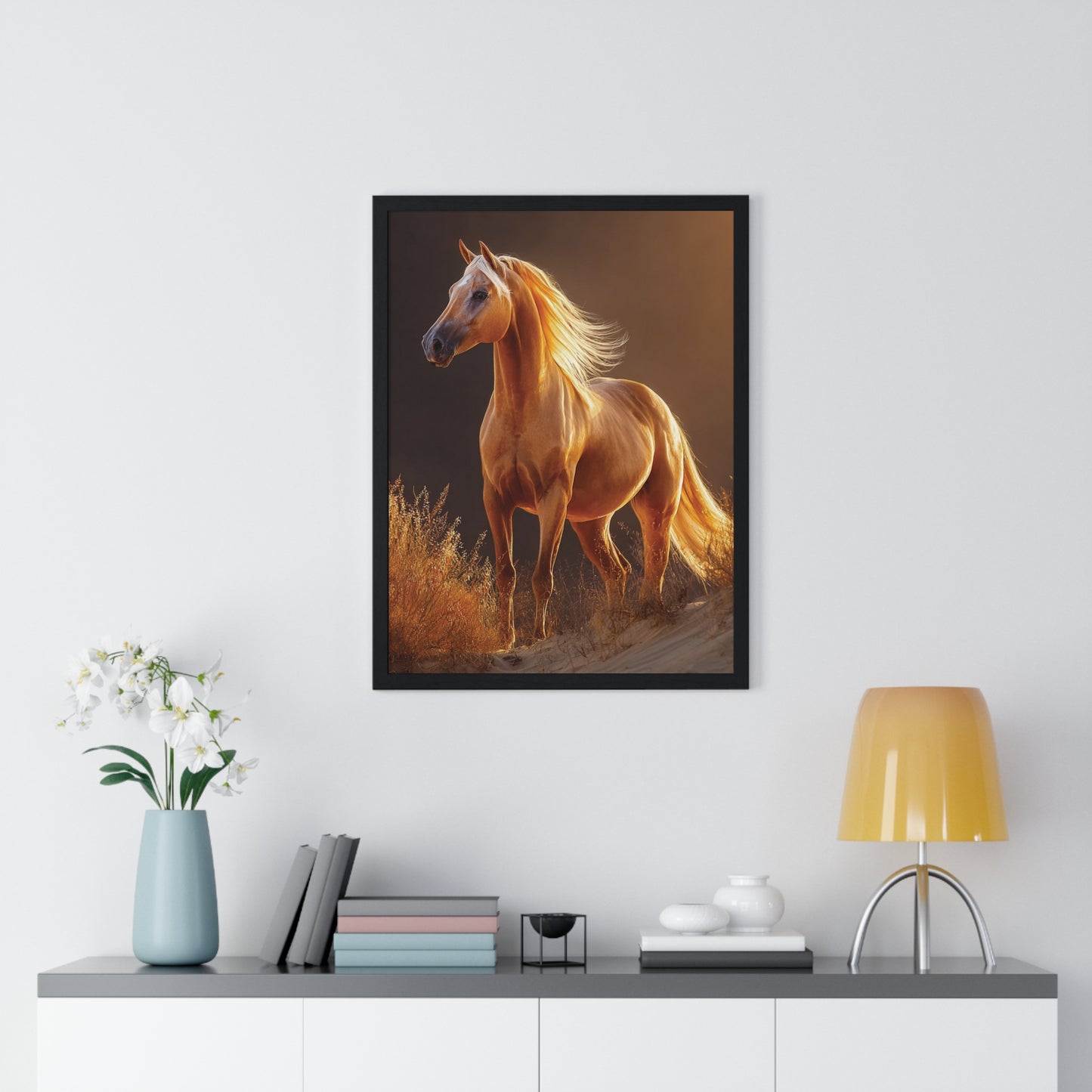 Elegant Horse Art Print, Stunning Wall Decor, Horse Lover Gift, Nature Photography, Home Aesthetic, Framed Poster