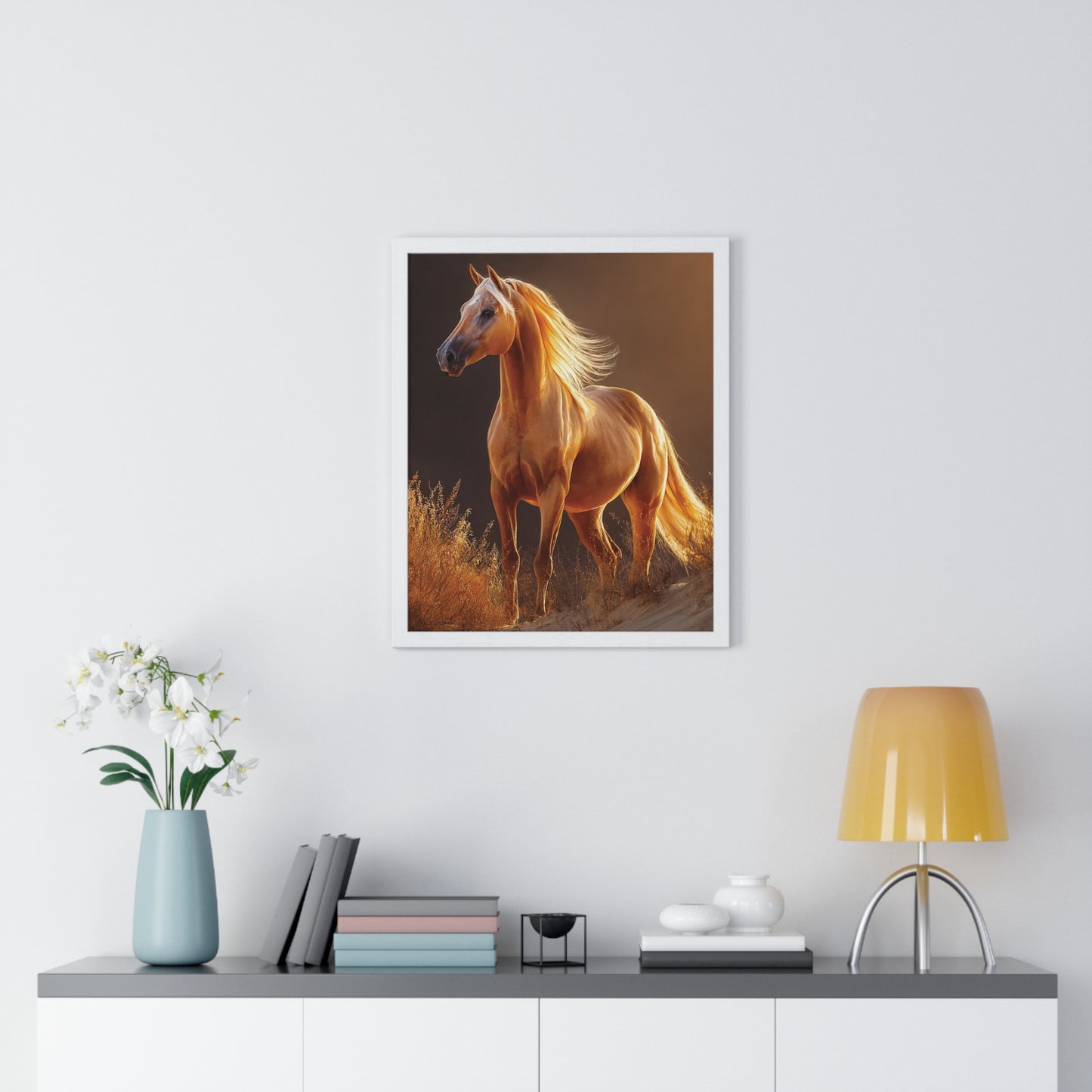 Elegant Horse Art Print, Stunning Wall Decor, Horse Lover Gift, Nature Photography, Home Aesthetic, Framed Poster