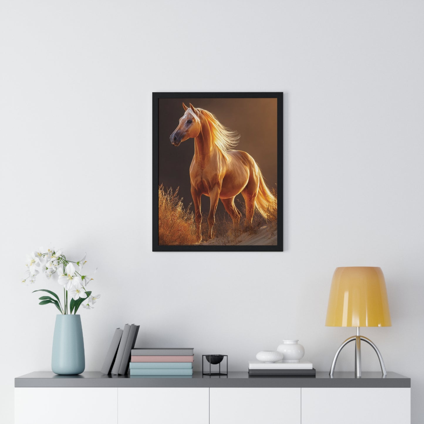 Elegant Horse Art Print, Stunning Wall Decor, Horse Lover Gift, Nature Photography, Home Aesthetic, Framed Poster