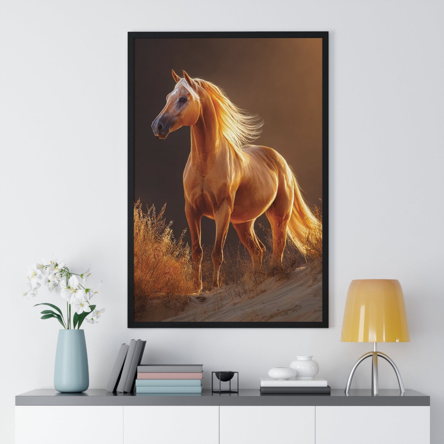 Elegant Horse Art Print, Stunning Wall Decor, Horse Lover Gift, Nature Photography, Home Aesthetic, Framed Poster