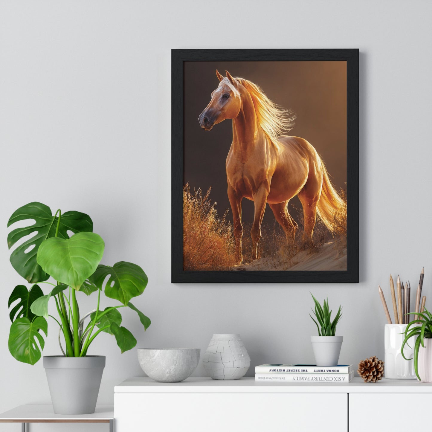 Elegant Horse Art Print, Stunning Wall Decor, Horse Lover Gift, Nature Photography, Home Aesthetic, Framed Poster