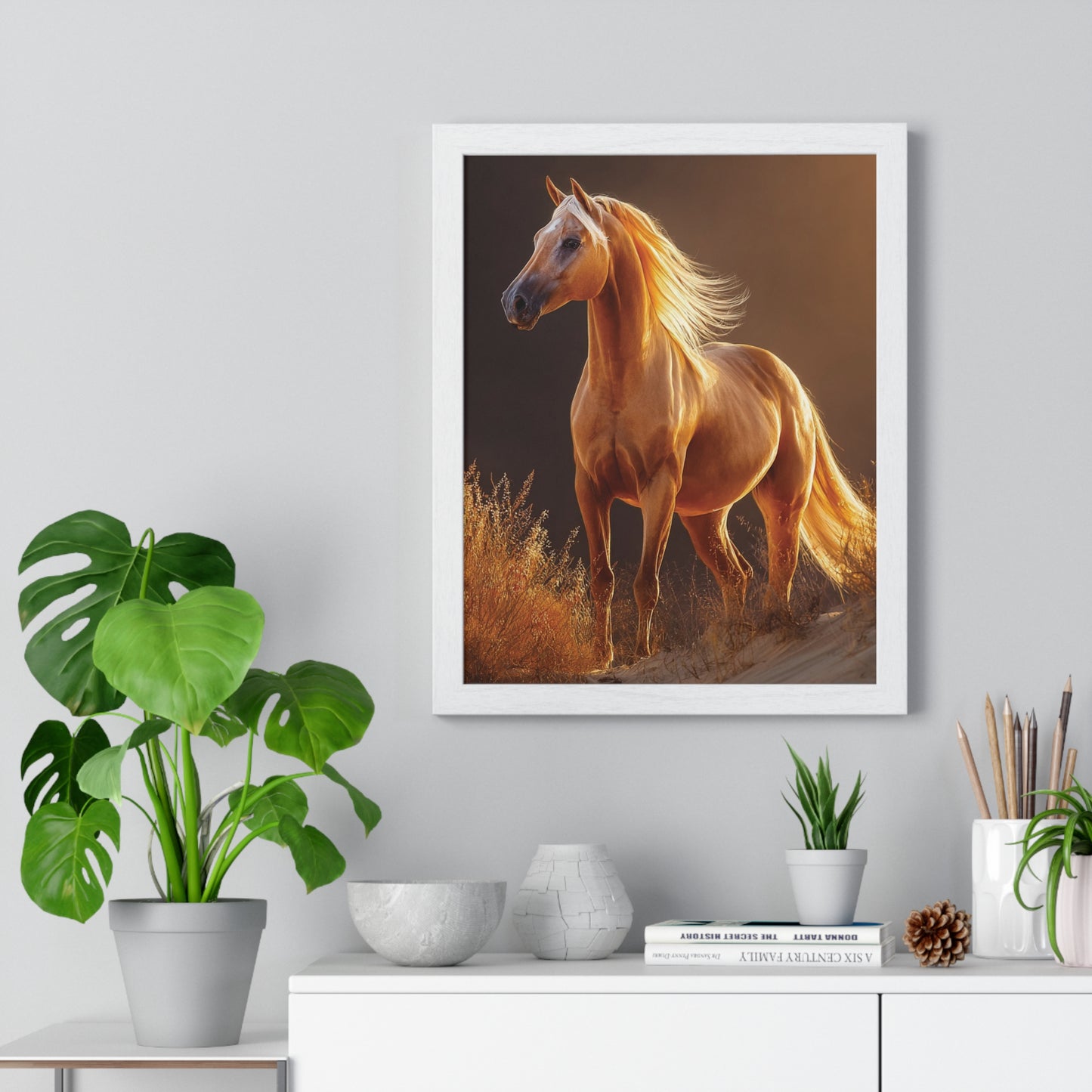 Elegant Horse Art Print, Stunning Wall Decor, Horse Lover Gift, Nature Photography, Home Aesthetic, Framed Poster