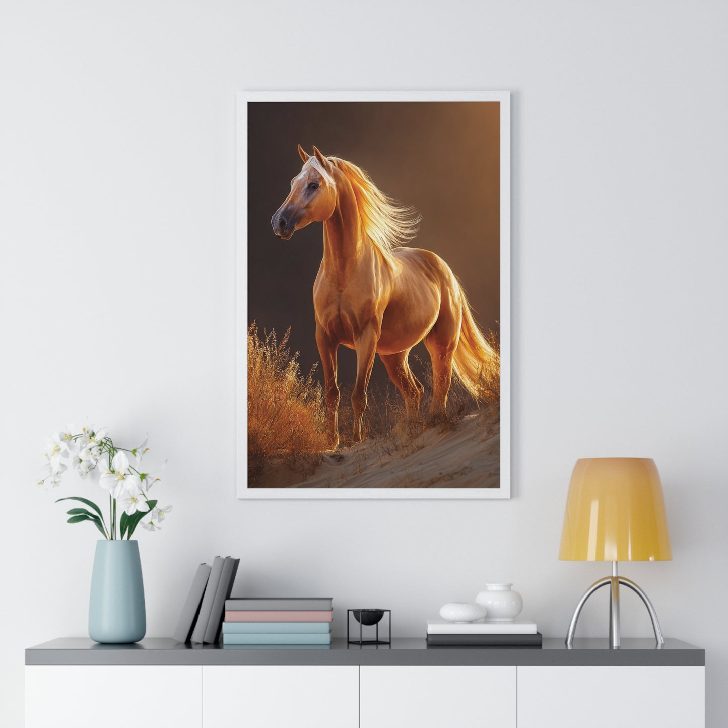 Elegant Horse Art Print, Stunning Wall Decor, Horse Lover Gift, Nature Photography, Home Aesthetic, Framed Poster
