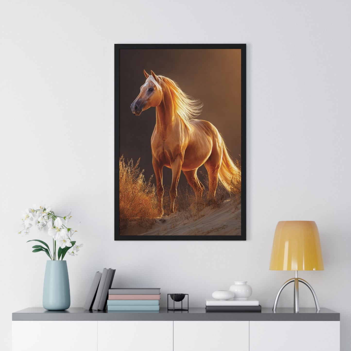 Elegant Horse Art Print, Stunning Wall Decor, Horse Lover Gift, Nature Photography, Home Aesthetic, Framed Poster