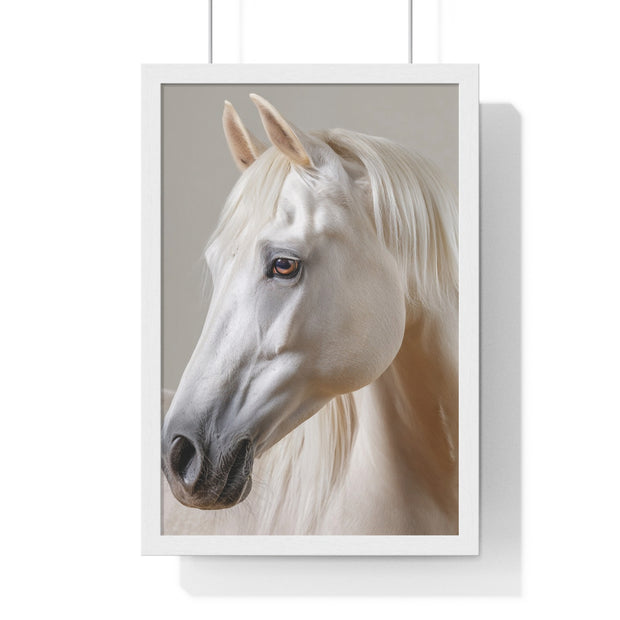 Elegant Horse Portrait Framed Art, Wall Decor, Home Decor, Equestrian Gift, Modern Wall Art