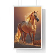 Majestic Horse Framed Poster - Equestrian Art, Farmhouse Decor, Wall Art, Horse Lover Gift, Nature Print