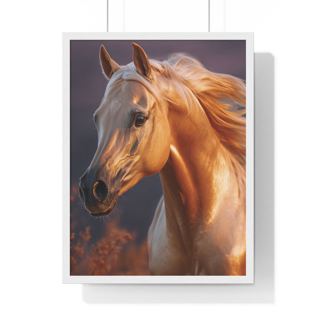 Majestic Horse Framed Poster | Equine Wall Art | Nature Decor | Gift for Horse Lovers | Equestrian Home Decor | Birthday & Housewarming