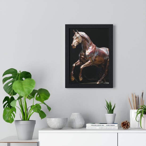 Elegant Horse Art Print, Home Decor, Equestrian Wall Art, Gift for Horse Lovers, Framed Poster Decoration