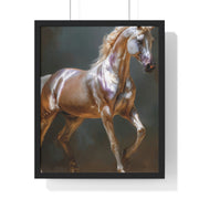 Elegant Horse Art Print, Vertical Framed Poster, Equine Wall Decor, Horse Lover Gift, Home Office Decoration, Animal Art