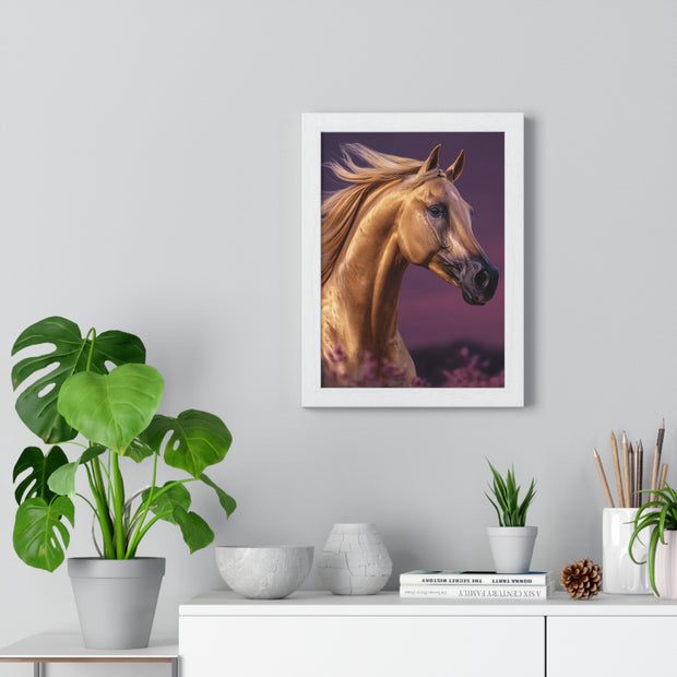 Majestic Horse Framed Poster | Equine Art Print for Home Decor | Ideal Gift for Horse Lovers, Equestrian Decor, Wall Art