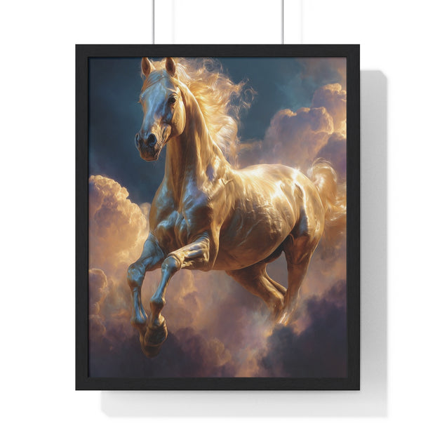 Majestic Horse Framed Poster, Equine Art, Home Decor, Wall Art, Gift for Horse Lovers, Equestrian Decor