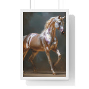 Elegant Horse Art Print, Vertical Framed Poster, Equine Wall Decor, Horse Lover Gift, Home Office Decoration, Animal Art