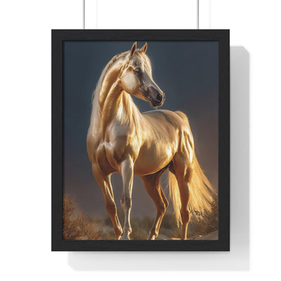 Majestic Horse Framed Poster, Equine Wall Art, Elegant Home Decor, Gift for Horse Lovers, Unique Nature Art, Horse Lover's Gift