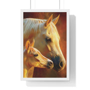 Elegant Horse Art Print, Framed Horse Poster, Equine Wall Decor, Animal Lover Gift, Cozy Home Decoration