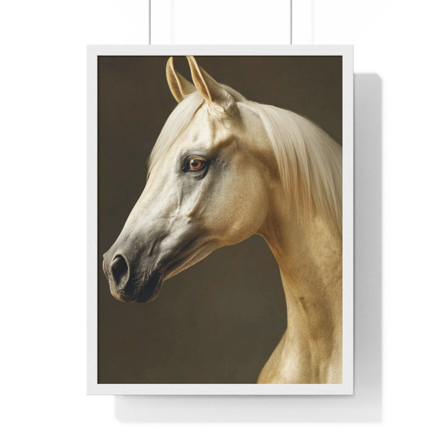 Elegant Horse Framed Poster | Modern Wall Art | Equine Decor | Horse Lover Gift | Farmhouse Decor | Art for Animal Enthusiasts