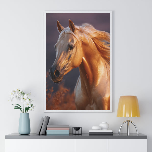 Majestic Horse Framed Poster | Equine Wall Art | Nature Decor | Gift for Horse Lovers | Equestrian Home Decor | Birthday & Housewarming