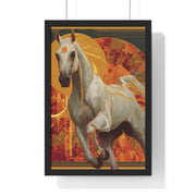 Majestic Horse Art Print, Vertical Framed Poster for Horse Lovers, Equine Wall Decor, Equestrian Gifts, Nature-Inspired Home Art