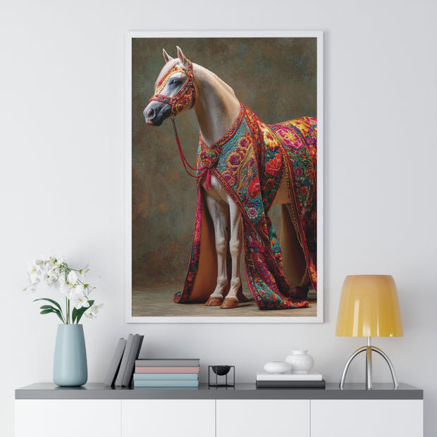 Vibrant Horse Art Print, Elegant Wall Decor, Farmhouse Style Home Decor, Gift for Horse Lovers, Equestrian Artwork