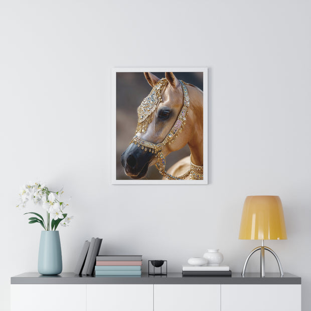 Elegant Horse Framed Wall Art, Equine Decor, Horse Lover Gift, Home Decoration, Nature Art Print