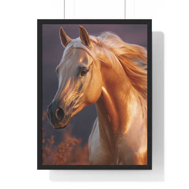 Majestic Horse Framed Poster | Equine Wall Art | Nature Decor | Gift for Horse Lovers | Equestrian Home Decor | Birthday & Housewarming