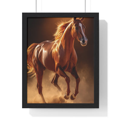 Equestrian Art Framed Print, Horse Lover Decor, Rustic Wall Art, Unique Gift for Animal Enthusiasts, Horse Artwork, Home Decoration