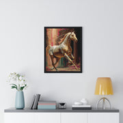 Majestic Horse Vertical Framed Poster | Equestrian Home Decor, Animal Art, Wall Art, Gift for Horse Lovers, Modern Art