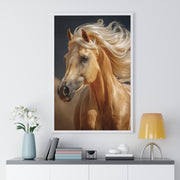 Majestic Horse Vertical Framed Poster, Animal Wall Art, Home Décor, Equestrian Gifts, Nature Lover Print, Office Decoration