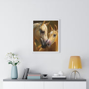 Horse Love Vertical Framed Poster, Equine Wall Art, Farmhouse Decor, Gift for Horse Lovers, Equestrian Home Decor