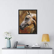 Majestic Horse Vertical Framed Poster | Equine Wall Art, Horse Lover Gift, Rustic Home Decor, Equestrian Art, Animal Print