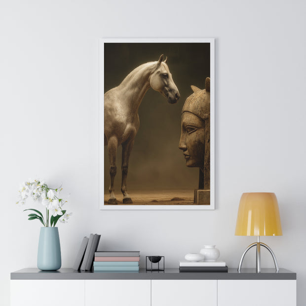 Elegant Equine Art Poster, Horse Wall Decor, Framed Horse Photography, Animal Lover Gift, Home Office Art, Equestrian Decor