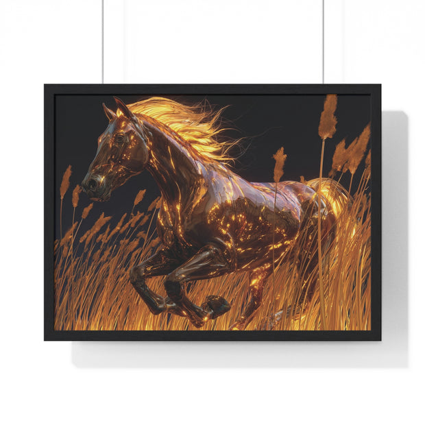 Majestic Horse Framed Poster | Horse Wall Art, Equestrian Decor, Animal Lover Gift, Home Decor, Rustic Wall Art