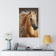 Majestic Horse Art Print - Vertical Framed Poster, Elegant Horse Decor, Nature Wall Art, Animal Lovers Gift, Home & Office Decoration