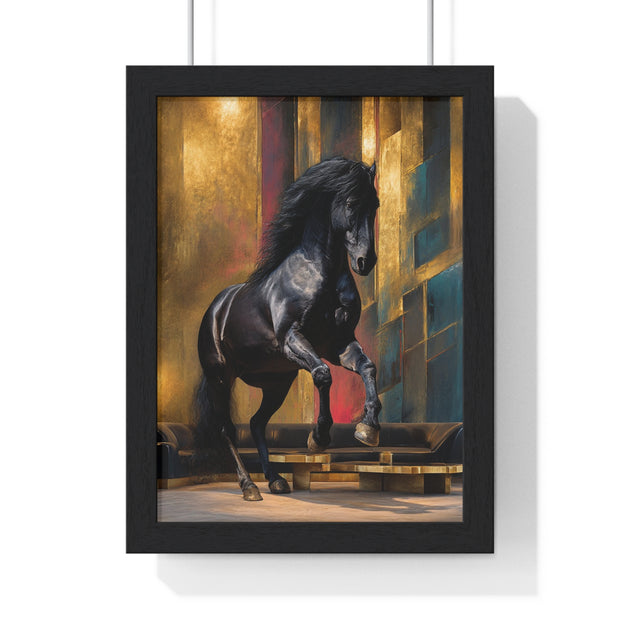 Elegant Horse Art Print, Framed Wall Decor, Equine Painting, Home Office Decor, Animal Lover Gift, Birthday, Anniversary, Christmas
