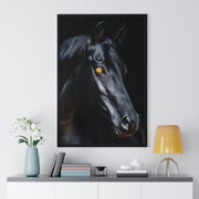 Elegant Horse Portrait Wall Art, Framed Horse Print, Home Decor, Animal Lover Gift, Equine Artwork, Living Room Decoration