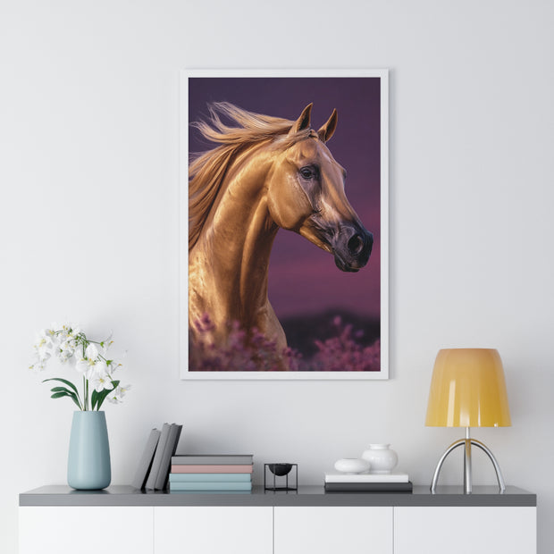 Majestic Horse Framed Poster | Equine Art Print for Home Decor | Ideal Gift for Horse Lovers, Equestrian Decor, Wall Art