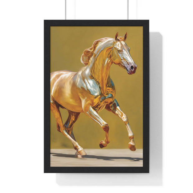 Elegant Horse Art Print, Vertical Framed Poster, Equine Decor, Modern Wall Art, Animal Lover Gift, Home Office Decoration
