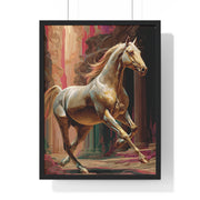 Majestic Horse Vertical Framed Poster | Equestrian Home Decor, Animal Art, Wall Art, Gift for Horse Lovers, Modern Art