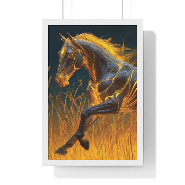 Majestic Horse Framed Art Print | Equestrian Decor, Horse Lover Gift, Wall Art for Home, Unique Horse Artwork, Animal Print