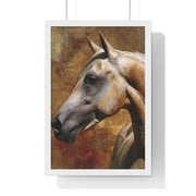 Majestic Horse Vertical Framed Poster | Equine Wall Art, Horse Lover Gift, Rustic Home Decor, Equestrian Art, Animal Print
