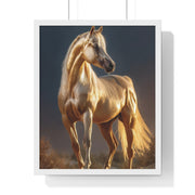 Majestic Horse Framed Poster, Equine Wall Art, Elegant Home Decor, Gift for Horse Lovers, Unique Nature Art, Horse Lover's Gift