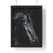 Elegant Horse Portrait Wall Art, Framed Horse Print, Home Decor, Animal Lover Gift, Equine Artwork, Living Room Decoration