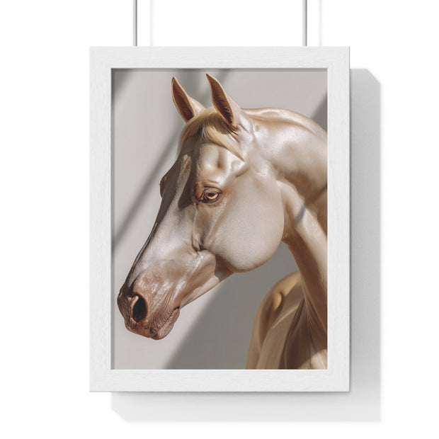 Elegant Horse Framed Poster, Art Decor, Animal Wall Art, Horse Lover Gift, Home Interior, Equine Photography