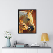 Elegant Horse Art Print, Framed Horse Poster, Equine Wall Decor, Animal Lover Gift, Cozy Home Decoration