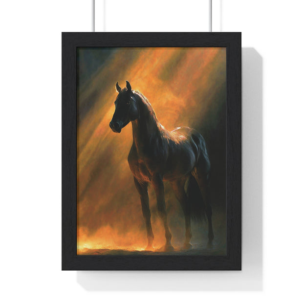 Elegant Horse Wall Art | Framed Poster for Home Decor, Equestrian Gift, Animal Lover Wall Decor, Rustic Decor, Art for Living Room
