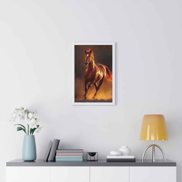 Majestic Horse Framed Poster, Equine Wall Art, Rustic Home Decor, Animal Lover Gift, Equestrian Decor, Farmhouse Wall Art