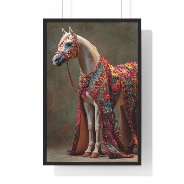 Vibrant Horse Art Print, Elegant Wall Decor, Farmhouse Style Home Decor, Gift for Horse Lovers, Equestrian Artwork