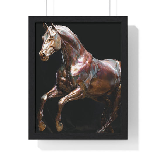Elegant Horse Art Print, Home Decor, Equestrian Wall Art, Gift for Horse Lovers, Framed Poster Decoration