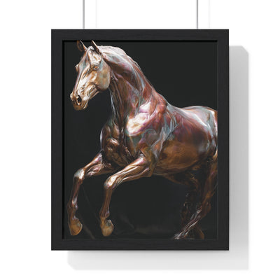 Elegant Horse Art Print, Home Decor, Equestrian Wall Art, Gift for Horse Lovers, Framed Poster Decoration