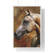 Majestic Horse Vertical Framed Poster | Equine Wall Art, Horse Lover Gift, Rustic Home Decor, Equestrian Art, Animal Print